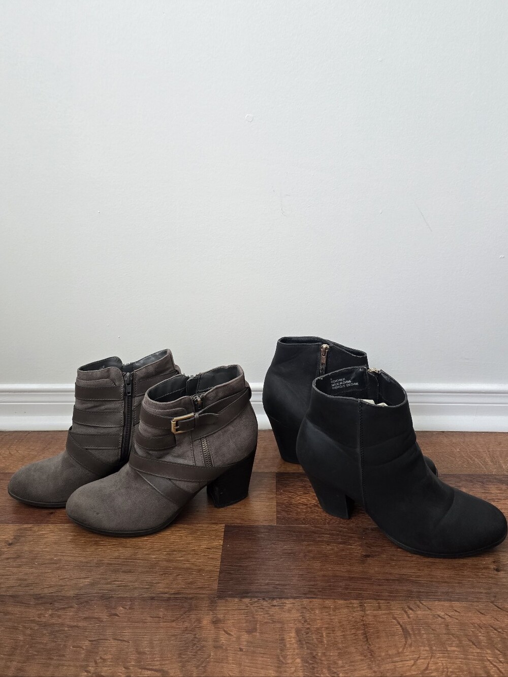 🛍 Lot Women's Ankle Boots – Black & Grey Booties 8.5 & 9